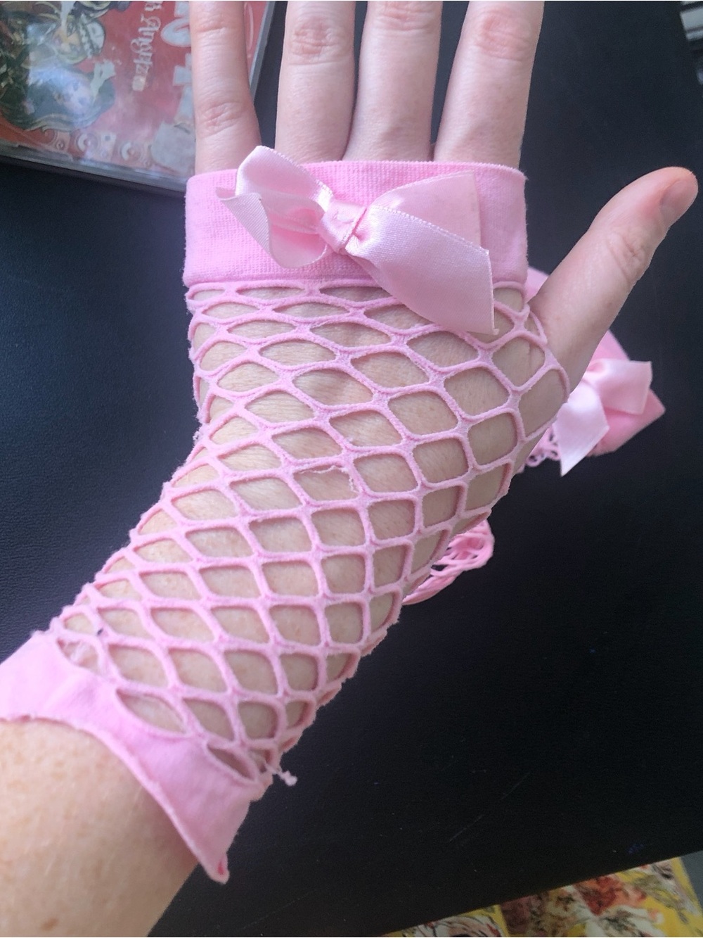 Pink Cutout Mesh Two-Piece Set - Picture 6 of 6